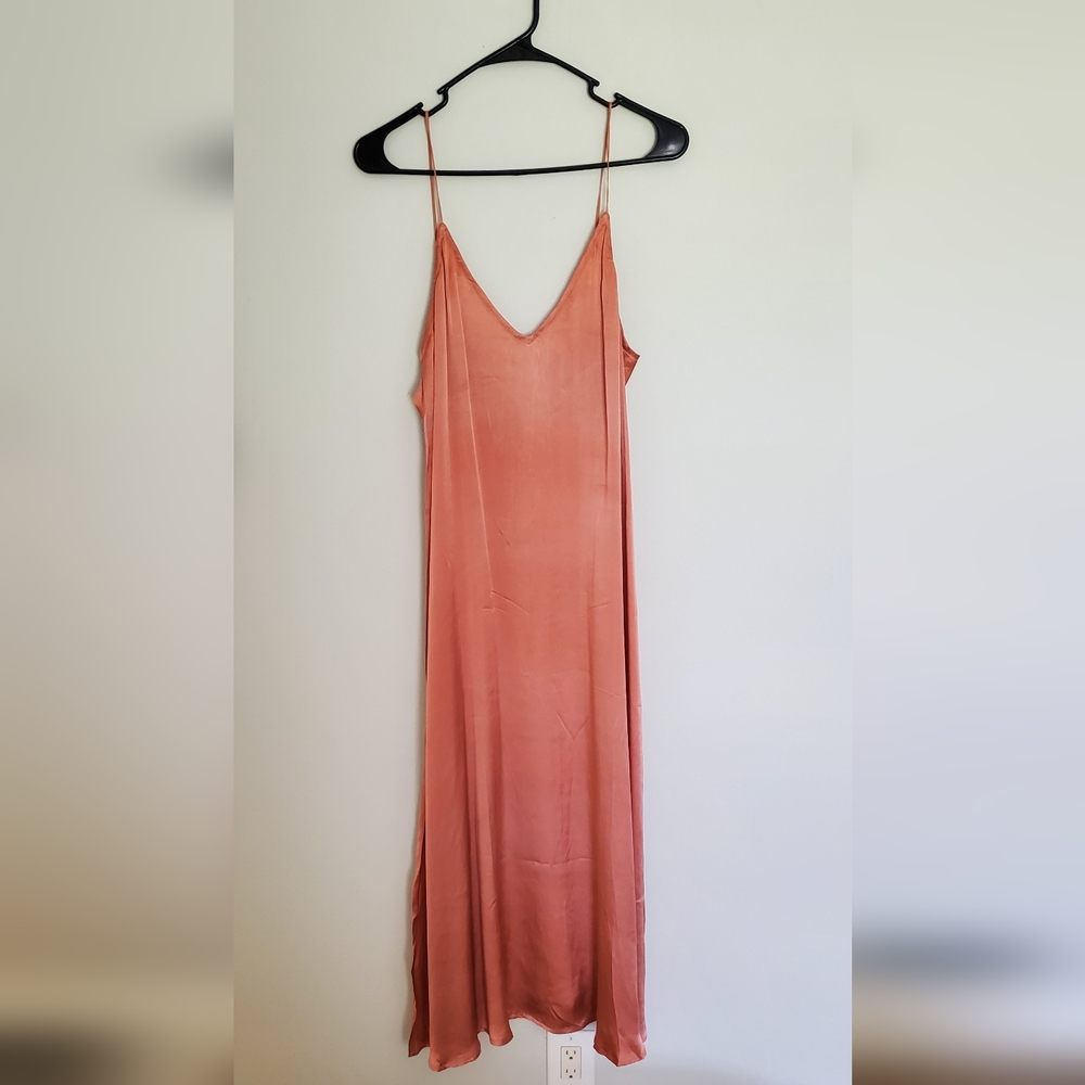 Bahhgoose s/m rose silk slip dress
